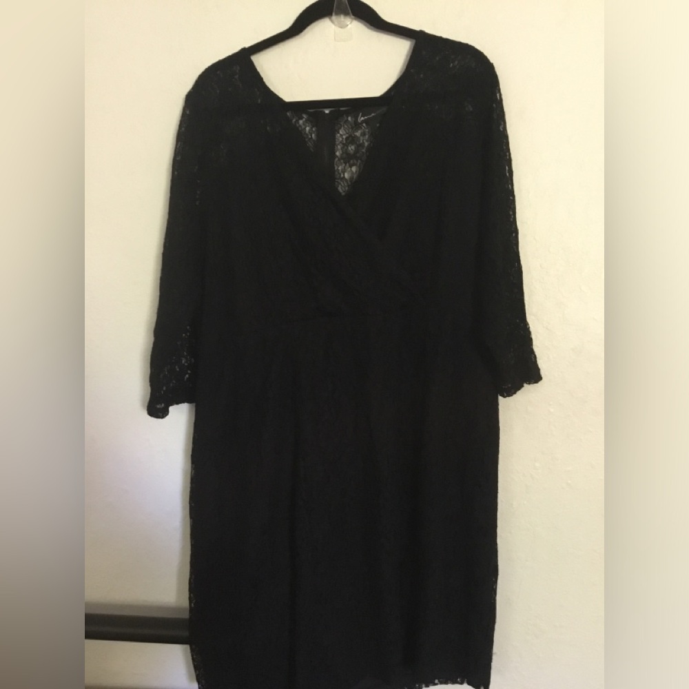 Lane Bryant black lace dress size 20
